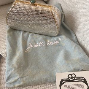 Vintage Judith Lieber gold clutch